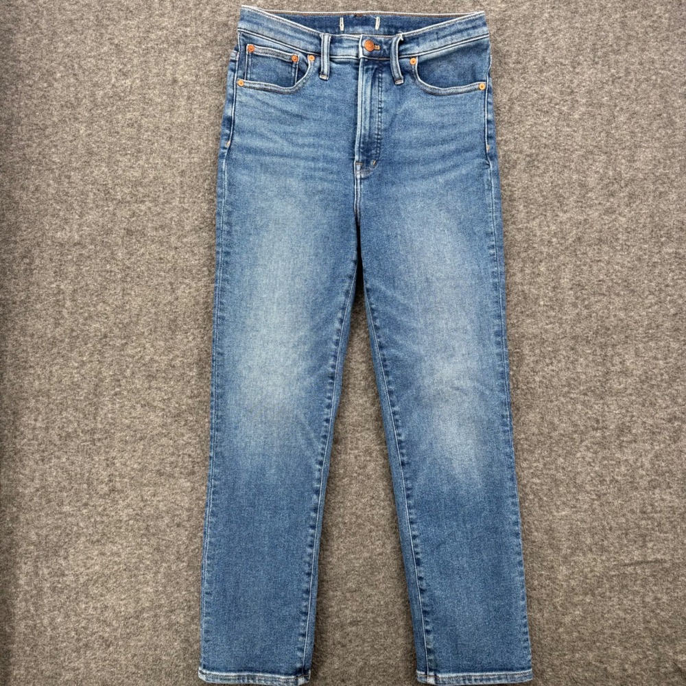 Madewell The Perfect Vintage Jean 29 Medium Indigo High Rise Straight Leg Denim